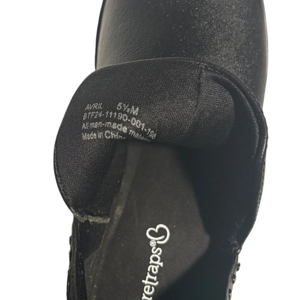 Baretraps Avril Black Faux Leather Cutout Ankle Boots Women's‎ Size 5.5 M